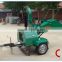 Mini wood chipper with diesel engine