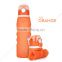 China factory marathon running promotion sport collapsible foldable 1L water bottle