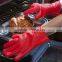 Silicone BBQ Grilling Gloves, heated waterpro of gloves with five fingers