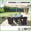 Cube outdoor rattan furniture wicker dining table and chairs