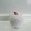 ceramic white with red apple sculpture for promotional gift