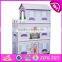 New style 3 floor girls pretend play wooden dollhouse cottage W06A224