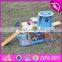 2017 new products children parking toy wooden toy garage set W04B048