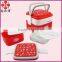 Double layers portalbe square plastic tiffin lunch box