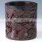 Chinese unique wooden carving brush pot handicraft