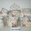 flower design metal storage boxes,basket and container