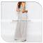 New Japanese Free Prom Silver Sequin Tube Maxi Chiffon Dress
