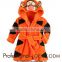 Children winter cartoon style long sleeve hooded corduroy coat