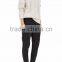 Customized Lady's Apparel Latest Women Simple Style Silk Black Pants(DQM013P)