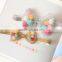 2016 Wholesale new gold or sliver baby or gir's bow headband with pompom