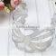 Elegant metal floral bracelet bangles, silver charm hollow flower bangle vners jewelry