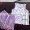 Wholesale New Design Of Baby Girl Printed Sleeveless Tops Clothing Sets