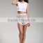 wholesale china supplier women white multi color sequin shorts with Rope