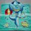 Beautiful 100%Cotton printed poncho towel baby robe