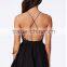 Women dress New Sexy Backless Cross Backless Lace Ball Gown Party Dress Formal Homecoming Dress Short Mini Prom Dresses