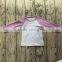 Autumn children's boutique clothes boys and girls sports t shirt kids blank raglan shirts wholesale baby cotton fabric wear