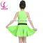 Green Salsa Tango Dance Wear Ballroom Dancing Costumes Girls Latin Dance Dress