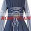 Rose Team-Free Shipping Custom-made Dark Blue Dress Medieval Luxurious Renaissance Victorian Costume Dress