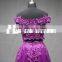 Customized Appliques Black Fat Women Floor Length Long Two Piece Prom Dress