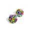 Chic Colorful Handmade Beads Beaded Ball Sharp Stud Earring