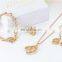 Magic Ikery New Arrival Gold Plated Crystal Heart Set Fashion Costume Jewelry Sets for Women Necklace Earrings Sets