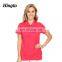 Performance fit women promote 100% polyester red polo shirts