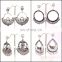 Fashion silver earrings silver plated jhumka earrings Antiqued Silver Plated Earrings-Silver Plated Hoop Earrings