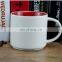 cutoms white v shaped coffee mug
