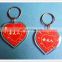 Acrylic keychain with heart shape and personal logo