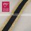 Fashionable fringes ribbon trim with gold lurex for garment accessories