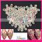 2016 new arrival embroidery shoe flower bridal rhinestone shoe decoration