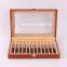 High Quality 12 Slots Leather Pen Box Fountain PenDisplay Box Wholesale,wooden pen box with Custom Logo