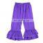 Wholesale Kid Little Girls Stretchy  Flare Pants  Icing  Ruffles Solid Colors Ruffle Leggings