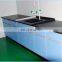 All Steel School science Laboratory Wall Bench With Hanging Cupboard