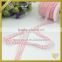 Hot fix pink resin beaded fabric ribbon trim rhinestones mesh trimming for garment FHRS-040