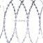 ISO9001 Silver elec-galvanized barbed wire fence for Private Area