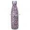 GINT 500ml Portable Double Wall Vacuum Leopard Print Cola Shape Water Bottle
