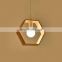 New Design Geometric Patterns Nordic Modern Wood Pendant Light  E27 Decorative Lighting