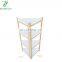 Bamboo Triangle Standing Shelf 4-Tier Storage Shelf In Bathroom