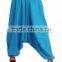 Indian Women Cotton Sky Blue Color Harem Pants Causal Trouser Yoga Dance Baggy Hippie Genie Boho Casual Pants