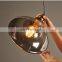 Vintage Smoke Gray Glass Pendant Lights Modern LED Hanging Lamps for Living Room Bedroom Restaurant Chandelier