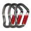 JRSGS Carabiner Clips Aluminium Snap Hook 23kN Ultra-Light Locking Climbing Carabiner Customized Logo Outdoor Carabiner