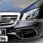 Ukiss Car Bumpers For Benz W222 222 S -Class Upgrade S63 S65 AMG Body kit Bumper Grille Diffuser Pipes Headlights Taillights