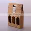 Hot sale High end Luxury Custom Printed Single Double Cardboard Paper Corrugated Wine Glass Bottle Packaging Boxes With Handle