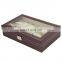 Multi-grids PU Leather Watch Storage Box Glasses Organizer Jewelry Bracelet Case Display Holder