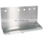 Shank Mounted Drip Tray  Brushed Stainless  With Drain 6 Faucets