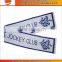 100%acrylic football fans knitting scarf,designer jacquard scarf