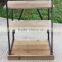 RE-1511 vintage industrial furniture wooden corner shelf