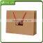 Custom Logo Printed brown craft gift shopping paper bag Wholesale