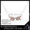 Alphabet letter 'forever' shape pendant necklace,18k women necklace rose gold plated friendship necklace charm wholesale